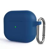 Microsonic Apple AirPods 3 için Askılı Mat Silikon Kılıf Lacivert [AirPods 3 ile Uyumlu Kılıf - Lacivert]