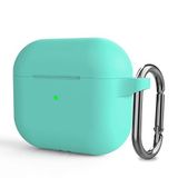 Microsonic Apple AirPods 3 için Askılı Mat Silikon Kılıf Turkuaz [AirPods 3 ile Uyumlu Kılıf - Turkuaz]