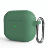 Microsonic Apple AirPods 3 için Askılı Mat Silikon Kılıf Yeşil [AirPods 3 ile Uyumlu Kılıf - Yeşil]