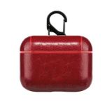 Microsonic Apple AirPods 3 Kılıf Litchi Texture Kırmızı