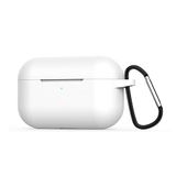 Microsonic Apple AirPods Pro için Askılı Mat Silikon Kılıf Beyaz [AirPods Pro ile Uyumlu Kılıf - Beyaz]