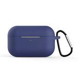 Microsonic Apple AirPods Pro için Askılı Mat Silikon Kılıf Lacivert [AirPods Pro ile Uyumlu Kılıf - Lacivert]