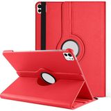 Microsonic Apple iPad Pro 11 2025 Kılıf (A3357-A3358) 360 Rotating Stand Deri Kırmızı
