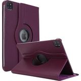 Microsonic Apple Ipad Pro 12.9" 2020 4.Nesil A2229-A2069-A2232 360 Rotating Stand Deri Mor Kılıf