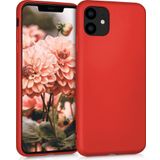 Microsonic Apple iPhone 11 6.1 inç Mat Kırmızı Silikon Cep Telefonu Kılıfı