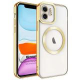 Microsonic Apple iPhone 11 Magsafe Luxury Electroplate Gold Cep Telefonu Kılıfı