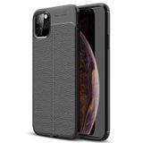 Microsonic Apple iPhone 11 Pro 5.8 inç Deri Dokulu Silikon Siyah Cep Telefonu Kılıfı