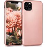 Microsonic Apple iPhone 11 Pro 5.8 inç Matte Silicone Rose Gold Cep Telefonu Kılıfı