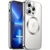 Microsonic Apple iPhone 11 Pro Magsafe Luxury Electroplate Gümüş Cep Telefonu Kılıfı