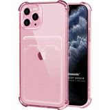 Microsonic Apple iPhone 11 Pro Max Card Slot Shock Pembe Cep Telefonu Kılıfı