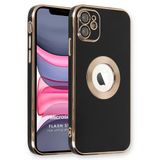 Microsonic Apple iPhone 12 Flash Stamp Siyah Cep Telefonu Kılıfı