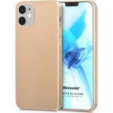 Microsonic Apple iPhone 12 Gold Matte Silicone Cep Telefonu Kılıfı