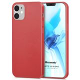 Microsonic Apple iPhone 12 Kırmızı Matte Silicone Cep Telefonu Kılıfı