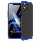 Microsonic Apple iPhone 12 Mini Double Dip 360 Protective Siyah Mavi Cep Telefonu Kılıfı