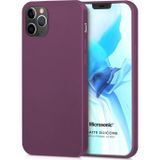 Microsonic Apple iPhone 12 Pro Matte Silicone Mor Cep Telefonu Kılıfı