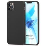 Microsonic Apple iPhone 12 Pro Matte Silicone Siyah Cep Telefonu Kılıfı