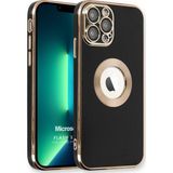 Microsonic Apple iPhone 12 Pro Max Flash Stamp Siyah Cep Telefonu Kılıfı