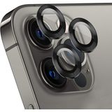 Microsonic Apple Iphone 12 Pro Max Uyumlu Tekli Kamera Lens Siyah Koruma Camı