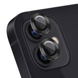 Microsonic Apple iPhone 12 Uyumlu Tekli Kamera Lens Siyah Koruma Camı