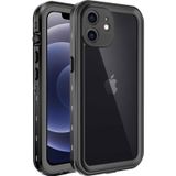 Microsonic Apple iPhone 12 Waterproof 360 Full Body Protective Siyah Cep Telefonu Kılıfı