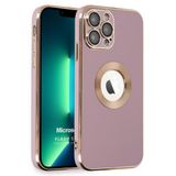 Microsonic Apple iPhone 13 Pro Flash Stamp Pembe Cep Telefonu Kılıfı
