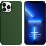 Microsonic Apple iPhone 13 Pro Liquid Lansman Silikon Koyu Yeşil Cep Telefonu Kılıfı