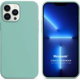 Microsonic Apple iPhone 13 Pro Liquid Lansman Silikon Su Yeşili Cep Telefonu Kılıfı