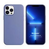 Microsonic Apple iPhone 13 Pro Max Kılıf Liquid Lansman Silikon Lavanta Grisi