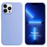 Microsonic Apple iPhone 13 Pro Max Liquid Lansman Silikon Mavi Cep Telefonu Kılıfı