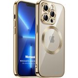 Microsonic Apple iPhone 13 Pro Max Magsafe Luxury Electroplate Gold Cep Telefonu Kılıfı