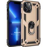 Microsonic Apple iPhone 13 Pro Max Military Ring Holder Gold Cep Telefonu Kılıfı