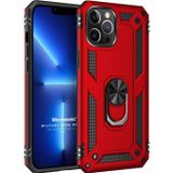 Microsonic Apple iPhone 13 Pro Military Ring Holder Kırmızı Cep Telefonu Kılıfı