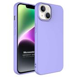 Microsonic Apple iPhone 14 Groovy Soft Lila Cep Telefonu Kılıfı