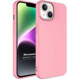 Microsonic Apple iPhone 14 Groovy Soft Rose Gold Cep Telefonu Kılıfı