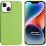 Microsonic Apple iPhone 14 Liquid Lansman Silikon Açık Yeşil Cep Telefonu Kılıfı