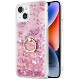 Microsonic Apple iPhone 14 Plus Glitter Liquid Holder Pembe Cep Telefonu Kılıfı