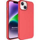 Microsonic Apple iPhone 14 Plus Groovy Soft Kırmızı Cep Telefonu Kılıfı