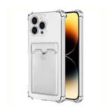 Microsonic Apple iPhone 14 Pro Card Slot Shock Şeffaf Cep Telefonu Kılıfı