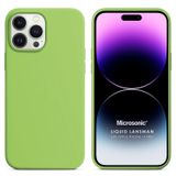 Microsonic Apple iPhone 14 Pro Liquid Lansman Silikon Açık Yeşil Cep Telefonu Kılıfı