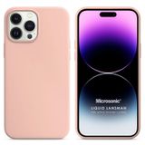 Microsonic Apple iPhone 14 Pro Liquid Lansman Silikon Kum Pembesi Cep Telefonu Kılıfı