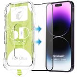 Microsonic Apple İphone 14 Pro Magic Uygulama Aparatlı Tam Kapatan Ekran Koruyucu Siyah