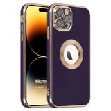 Microsonic Apple iPhone 14 Pro Max Flash Stamp Koyu Mor Cep Telefonu Kılıfı