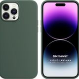 Microsonic Apple iPhone 14 Pro Max Liquid Lansman Silikon Yeşil Cep Telefonu Kılıfı