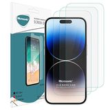 Microsonic Apple iPhone 14 Pro Screen Protector Nano Glass Cam Ekran Koruyucu (3`lü Paket) [iPhone 14 Pro ile Uyumlu Ekran Koruyucu]