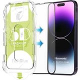 Microsonic Apple iPhone 15 Plus Magic Uygulama Aparatlı Tam Kapatan Ekran Koruyucu Siyah