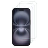 Microsonic Apple iPhone 16 Plus Screen Protector Nano Glass Cam Ekran Koruyucu (3`lü Paket) [iPhone 16 Plus ile Uyumlu Ekran Koruyucu - Şeffaf]