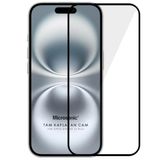 Microsonic Apple iPhone 16 Plus Tam Kaplayan Temperli Cam Ekran Koruyucu Siyah [iPhone 16 Plus ile Uyumlu Ekran Koruyucu - Siyah]