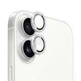 Microsonic Apple iPhone 16 Plus Tekli Diamond Taşlı Kamera Koruma Camı Gümüş [iPhone 16 Plus ile Uyumlu Kamera Koruyucu Film - Gümüş]