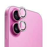 Microsonic Apple iPhone 16 Plus Tekli Diamond Taşlı Kamera Koruma Camı Pembe [iPhone 16 Plus ile Uyumlu Kamera Koruyucu Film - Pembe]
