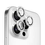Microsonic Apple iPhone 16 Pro Tekli Diamond Taşlı Kamera Koruma Camı Gümüş [iPhone 16 Pro ile Uyumlu Kamera Koruyucu Film - Gümüş]